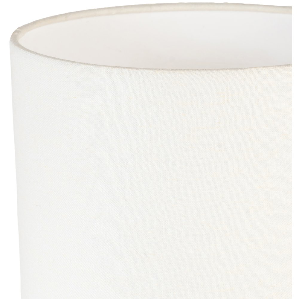 Paros White / Off White Genuine Marble Base And Cotton Shade Table Lamp