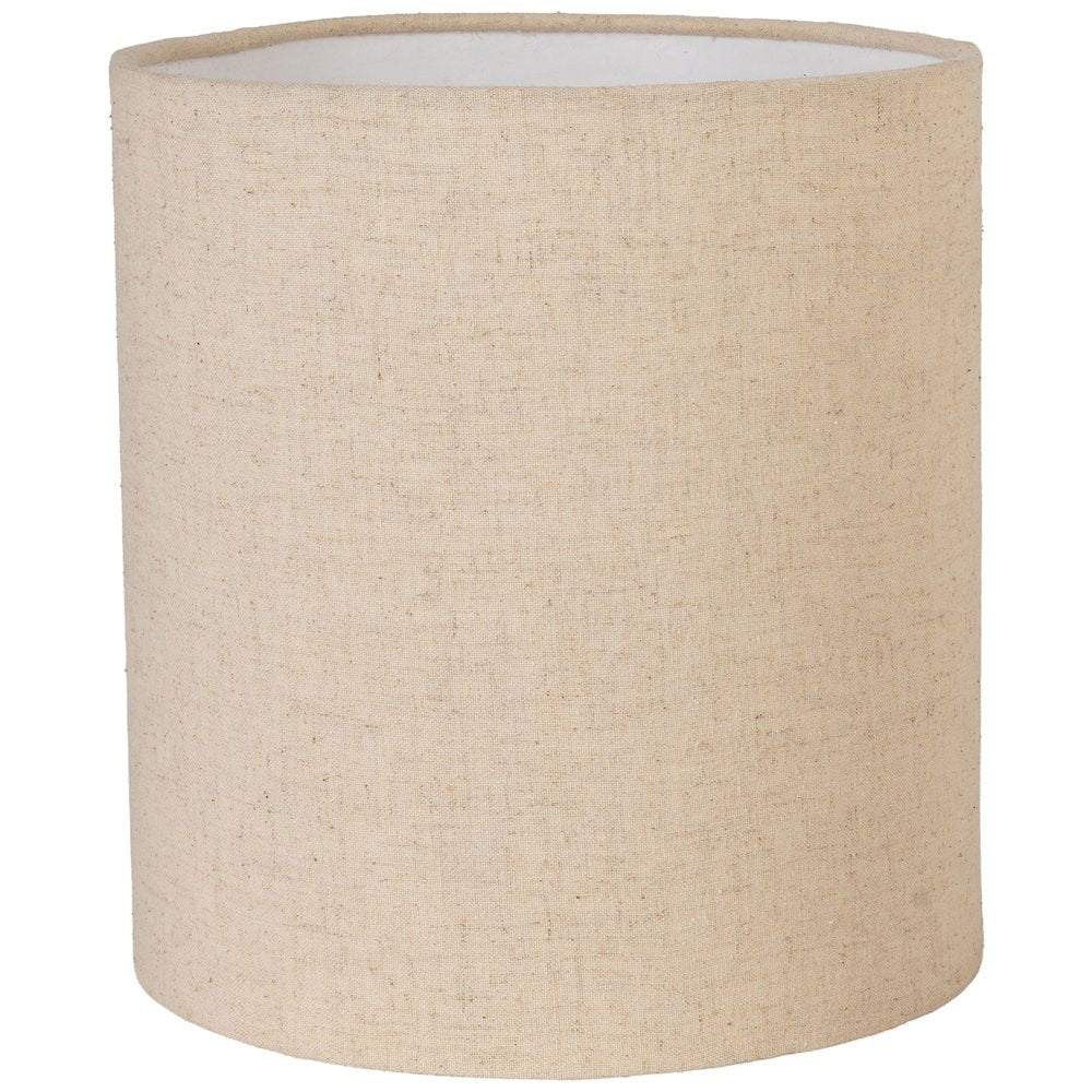 Paros Travertine / Natural Marble Base And Cotton Shade Table Lamp