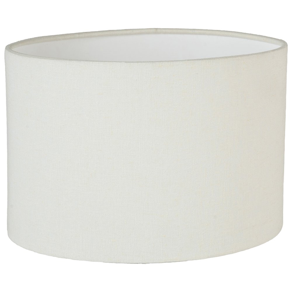 Lithos Black / Off White Genuine Marble Base And Cotton Shade Table Lamp