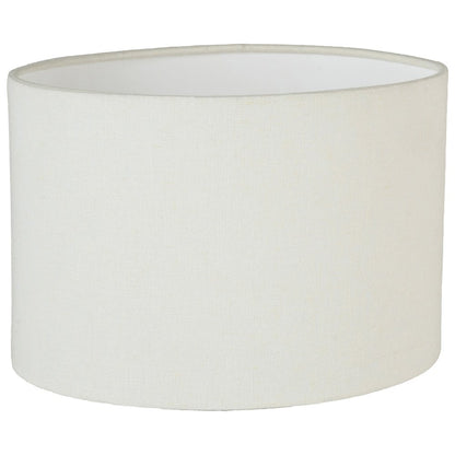 Lithos Black / Off White Genuine Marble Base And Cotton Shade Table Lamp
