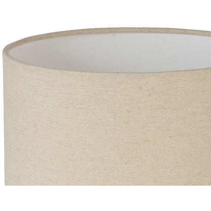 Lithos Green / Off White Genuine Marble Base And Cotton Shade Table Lamp