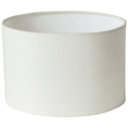 Lithos White / Off White Genuine Marble Base And Cotton Shade Table Lamp