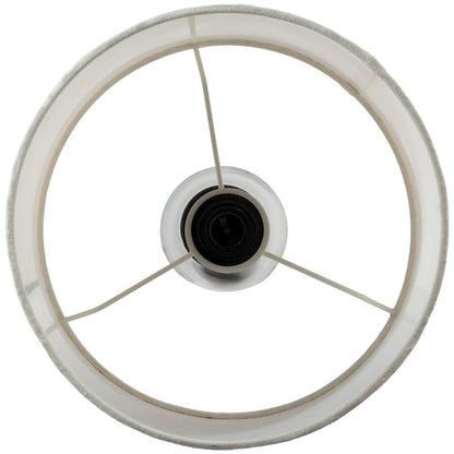 Dolomia Black / Off White Genuine Marble Base And Cotton Shade Table Lamp