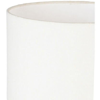 Dolomia Black / Off White Genuine Marble Base And Cotton Shade Table Lamp