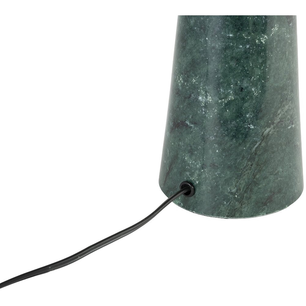 Dolomia Green / Off White Genuine Marble Base And Cotton Shade Table Lamp