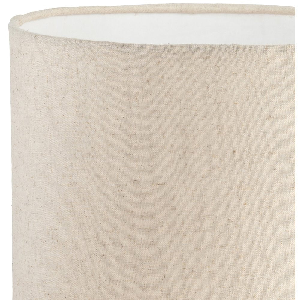Dolomia Green / Off White Genuine Marble Base And Cotton Shade Table Lamp