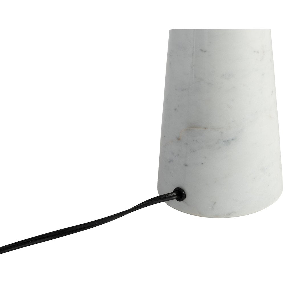 Dolomia White / Off White Genuine Marble Base And Cotton Shade Table Lamp
