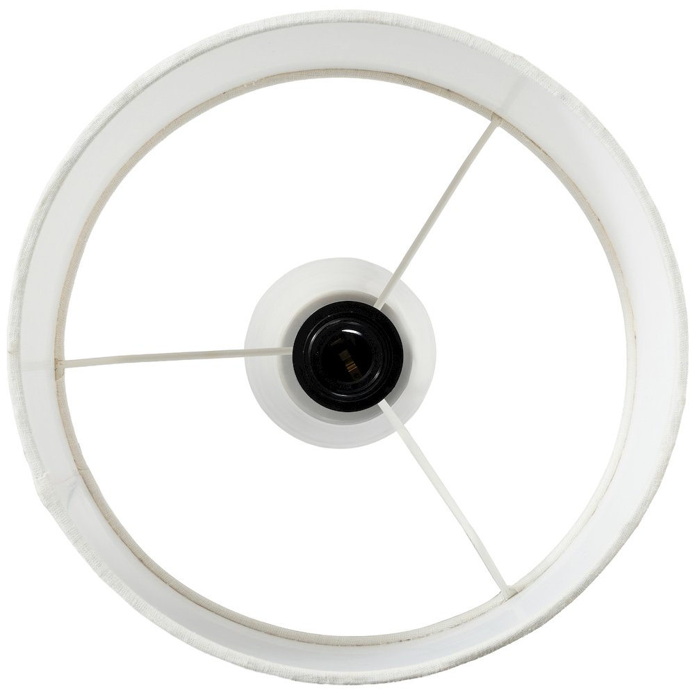Dolomia White / Off White Genuine Marble Base And Cotton Shade Table Lamp