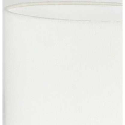 Dolomia White / Off White Genuine Marble Base And Cotton Shade Table Lamp