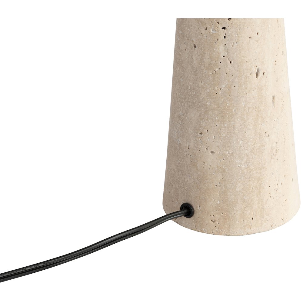 Dolomia Travertine / Natural Travertine Base And Linen Shade Table Lamp