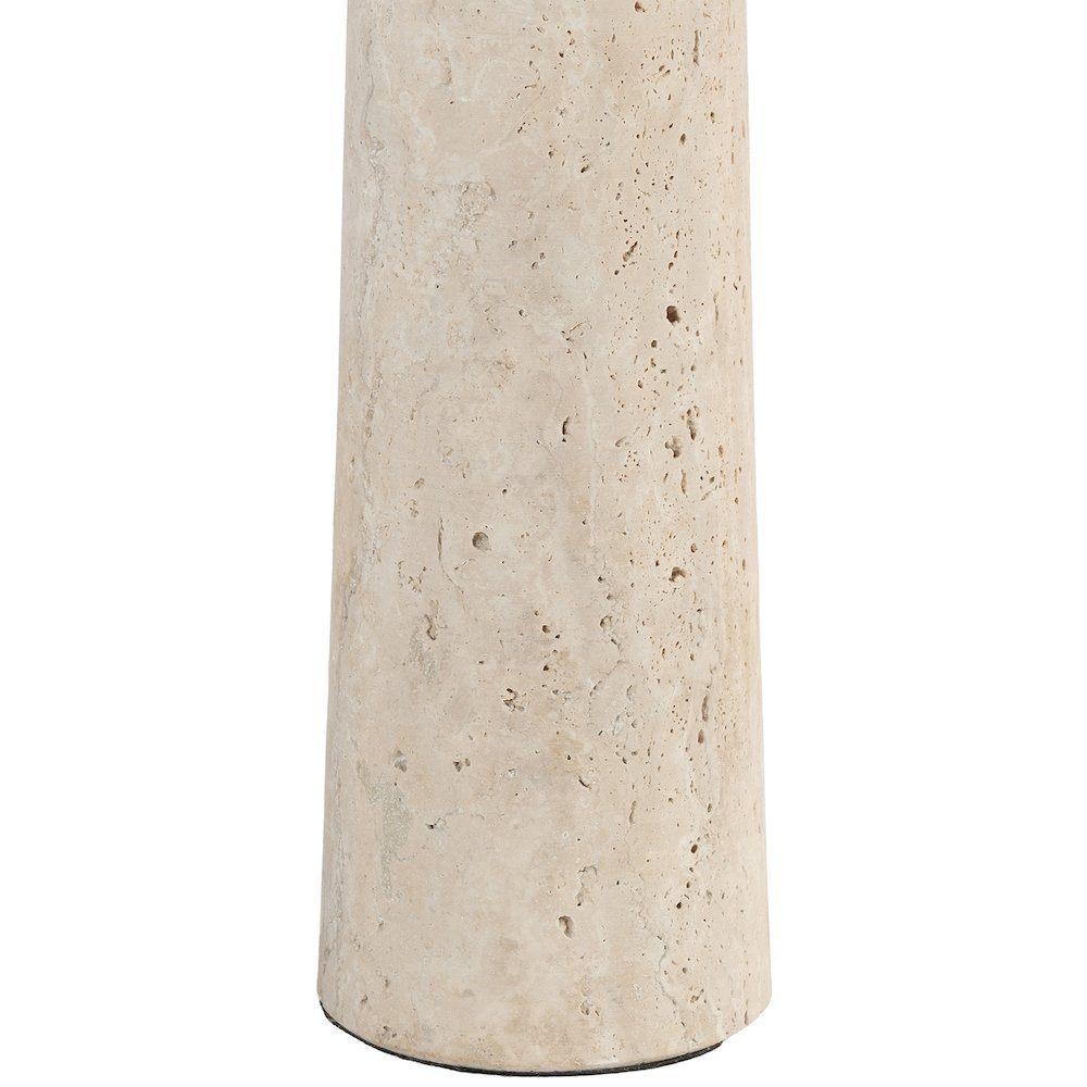 Arcadia Travertine / Gold Travertine Base And Iron Shade Table Lamp