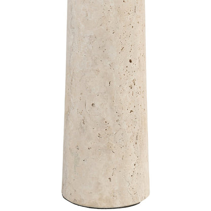 Arcadia Travertine / Gold Travertine Base And Iron Shade Table Lamp