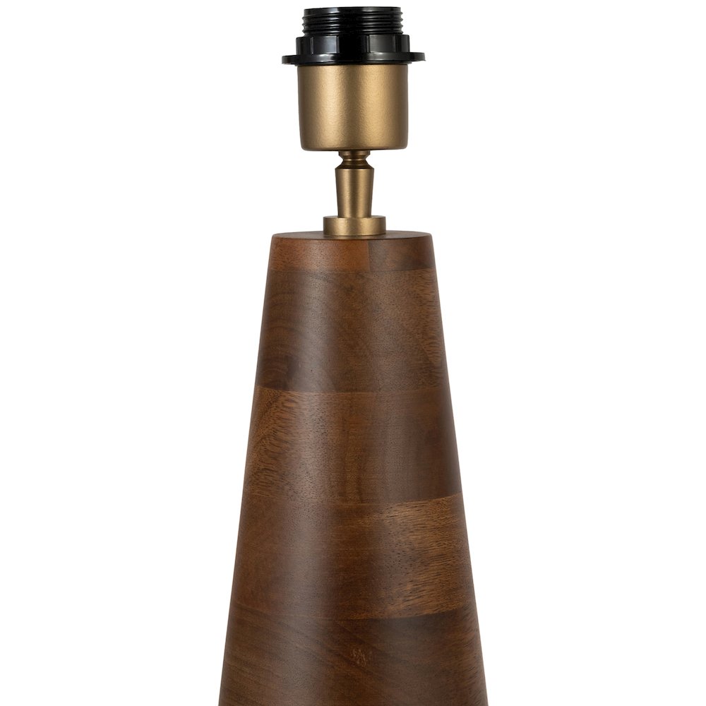 Juniper Brown / Natural Mango Wood Base And Linen Shade Table Lamp