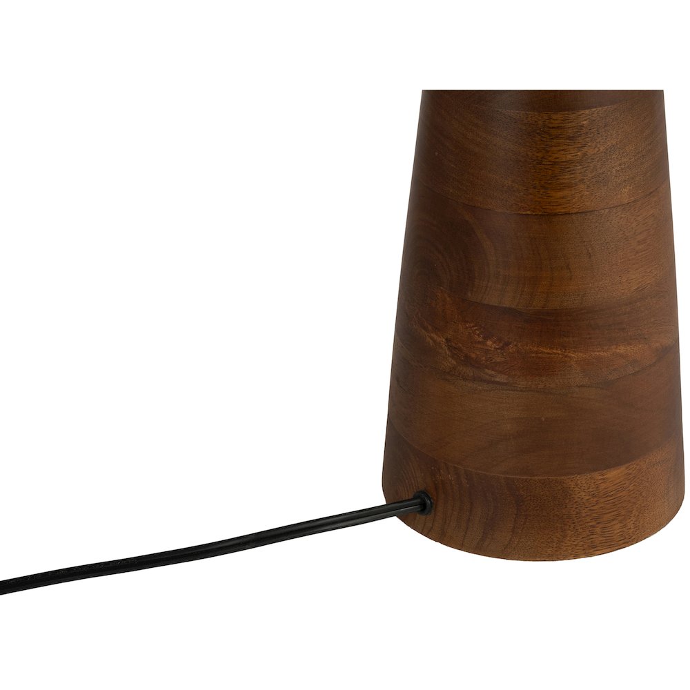 Juniper Brown / Natural Mango Wood Base And Linen Shade Table Lamp
