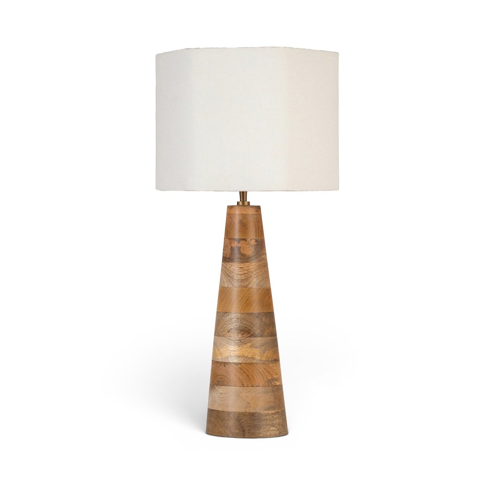 Juniper Natural / Off White Mango Wood Base And Cotton Shade Table Lamp