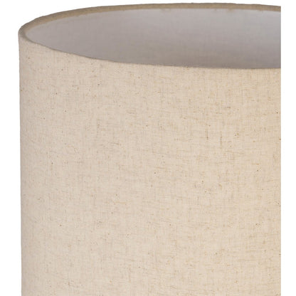 Orenda Travertine / Natural Mango Wood Base And Linen Shade Table Lamp