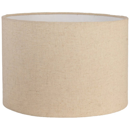 Palea Travertine / Natural Mango Wood Base And Linen Shade Table Lamp