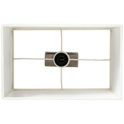 Vellara Grey / Beige / Black Travertine Base And Linen Shade Table Lamp