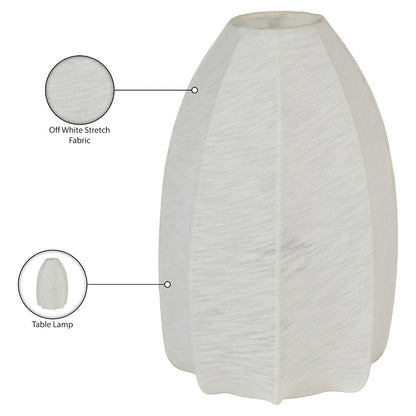 Lumaire Off White Stretch Fabric Table Lamp
