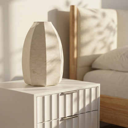 Lumaire Off White Stretch Fabric Table Lamp
