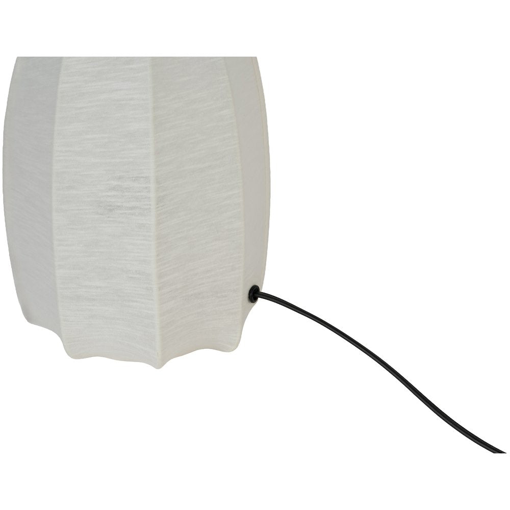 Lumaire Off White Stretch Fabric Table Lamp