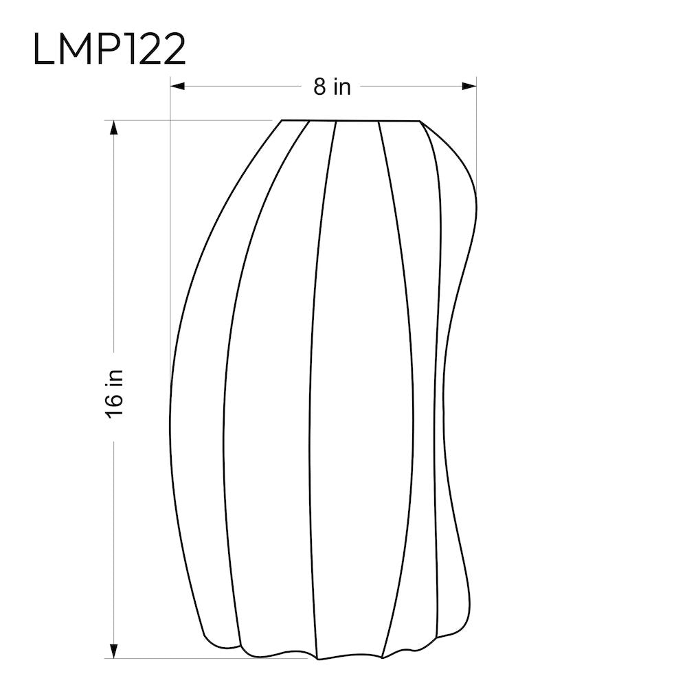 Lumaire Off White Stretch Fabric Table Lamp