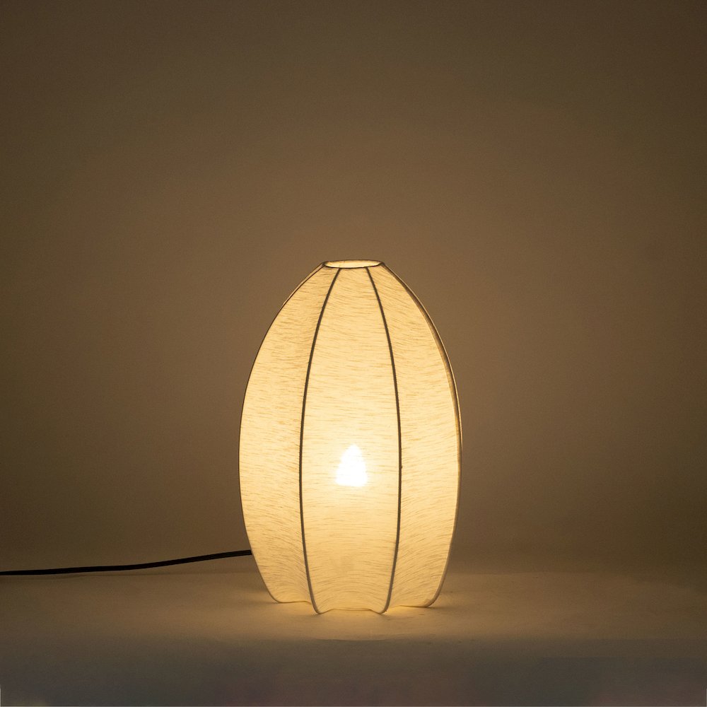 Lumaire Off White Stretch Fabric Table Lamp