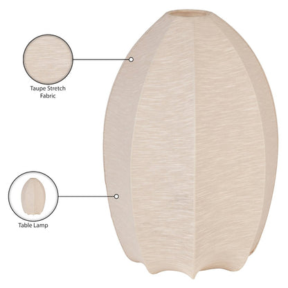 Lumaire Taupe Stretch Fabric Table Lamp
