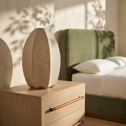 Lumaire Taupe Stretch Fabric Table Lamp