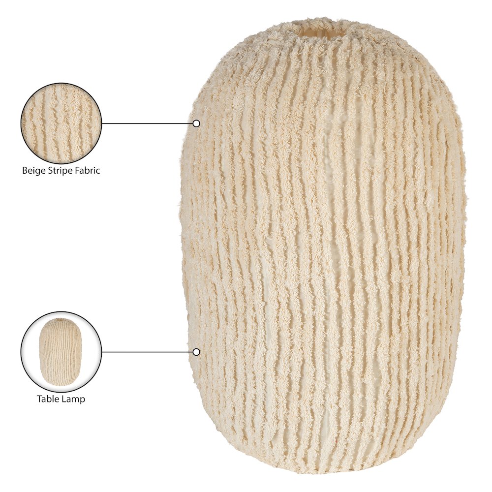 Aurello Beige Fabric Table Lamp