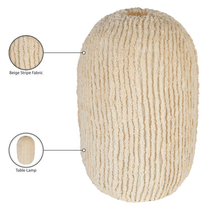 Aurello Beige Fabric Table Lamp