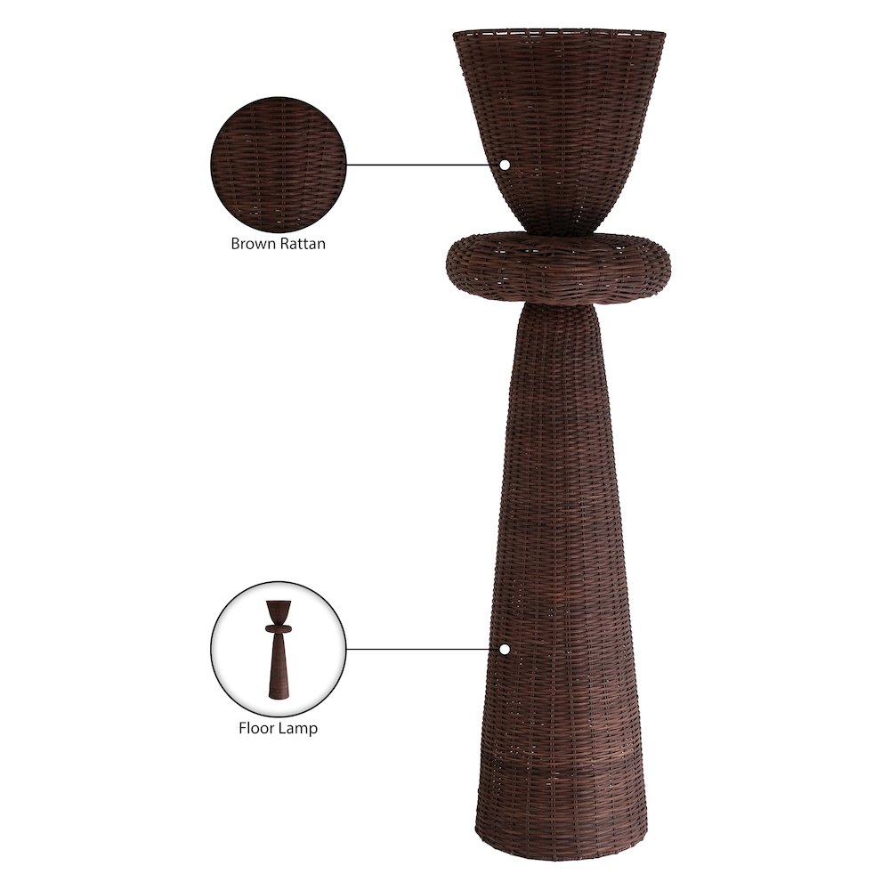 Kindred Brown Rattan Floor Lamp