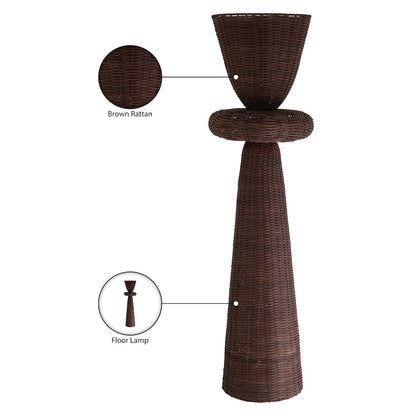 Kindred Brown Rattan Floor Lamp