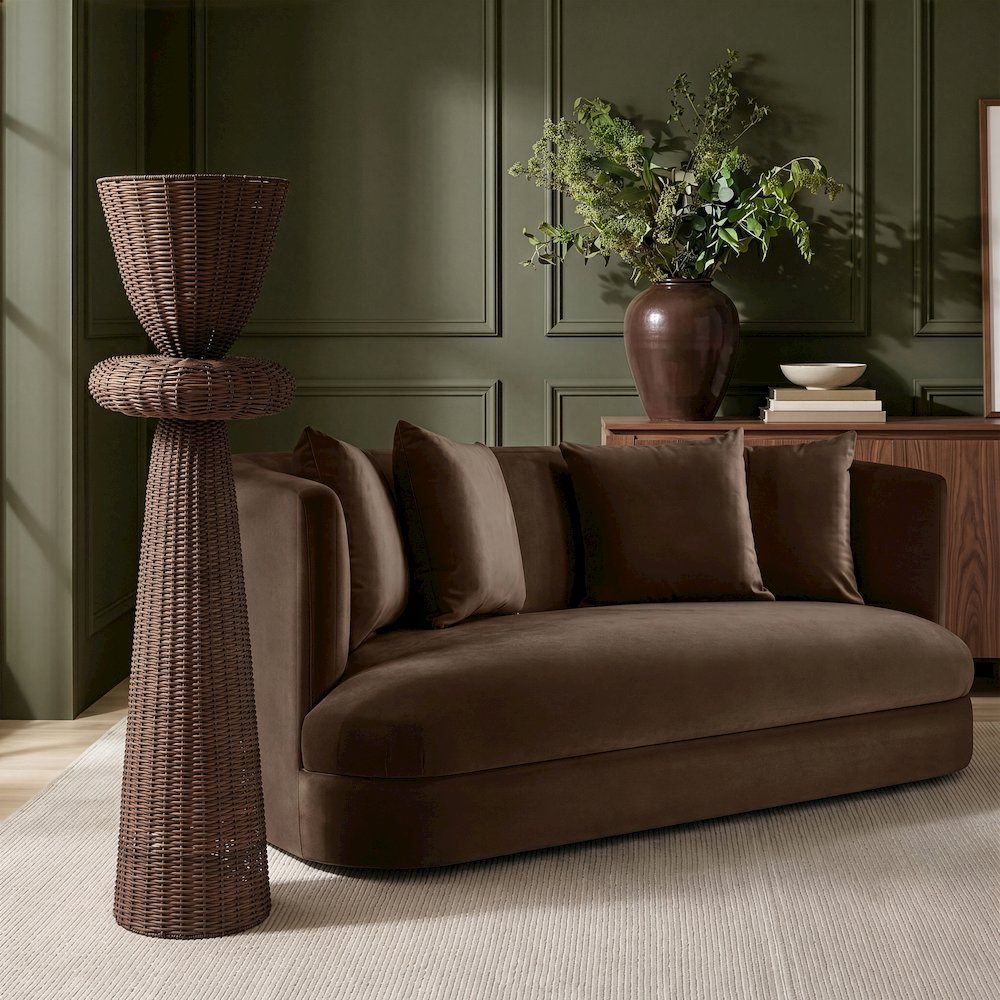 Kindred Brown Rattan Floor Lamp