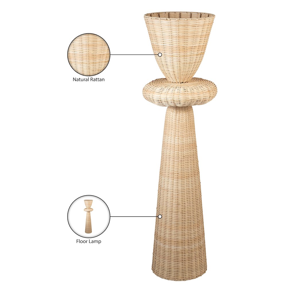Kindred Natural Rattan Floor Lamp