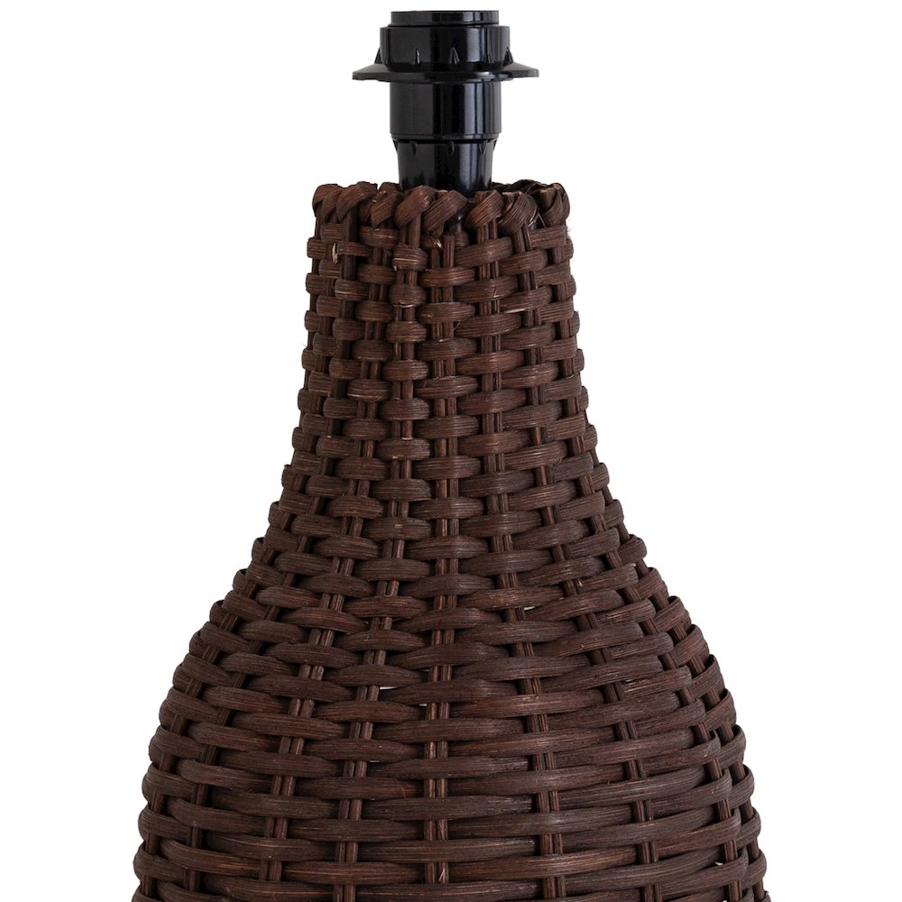Havana Brown Rattan Table Lamp