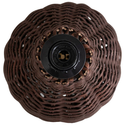 Havana Brown Rattan Table Lamp