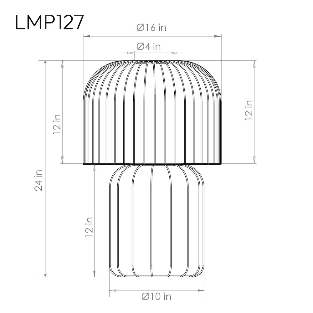 Nomad Brown Rattan Table Lamp