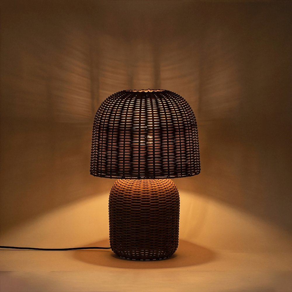 Nomad Brown Rattan Table Lamp