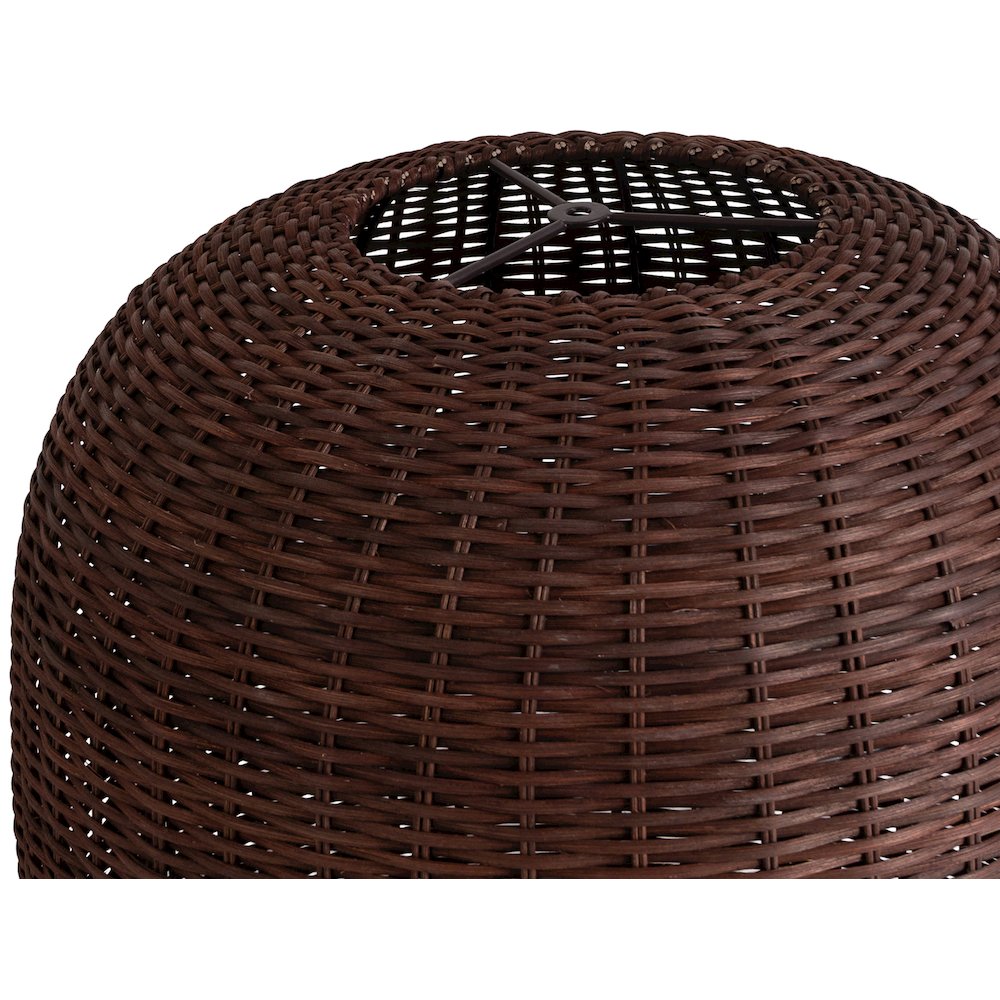 Harvest Brown Rattan Floor Lamp