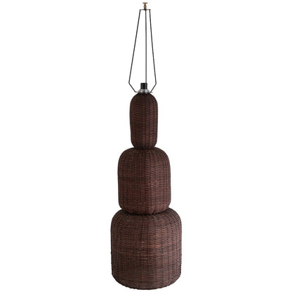 Harvest Brown Rattan Floor Lamp