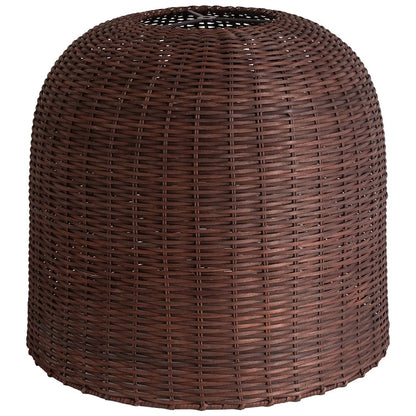 Harvest Brown Rattan Floor Lamp