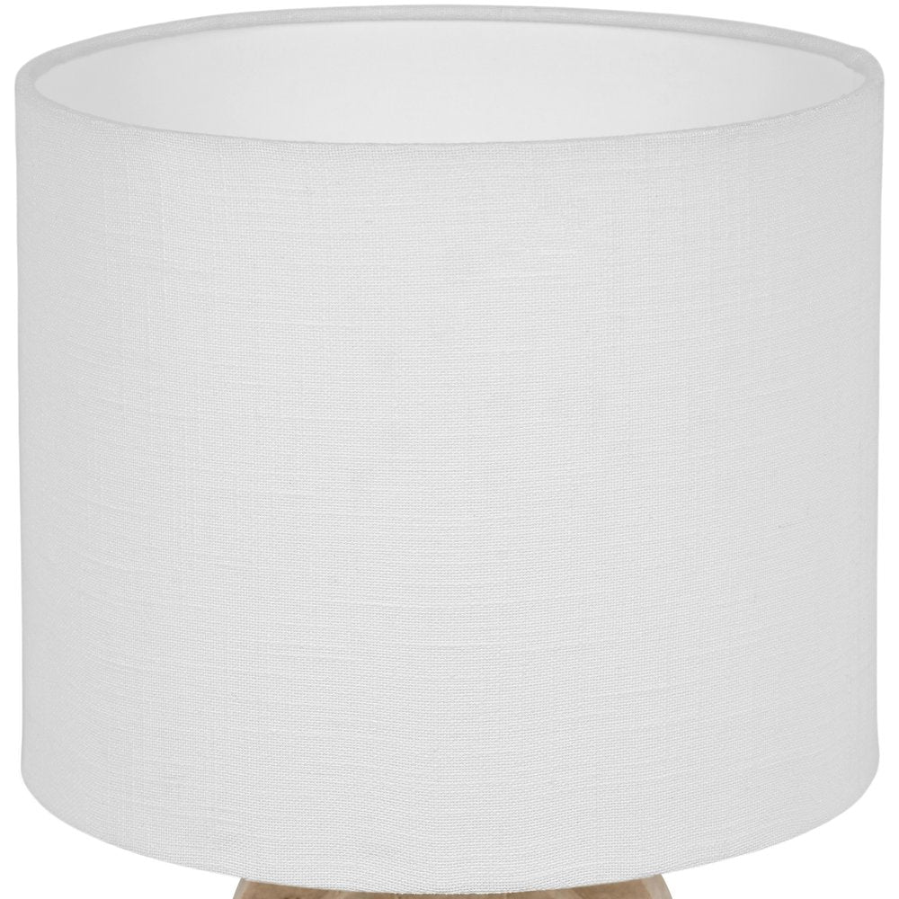 Caldera Beige Travertine, Linen Textured Fabric And Brass Table Lamp