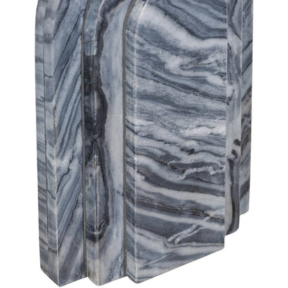 Caldera Grey / Black / Beige Marble And Linen Textured Fabric Table Lamp