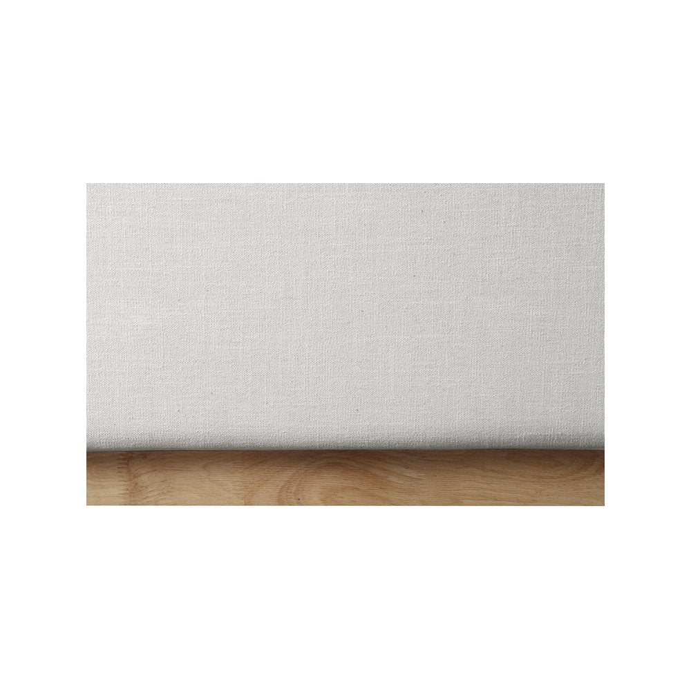 Logan Cream Linen Textured Fabric Queen Bed