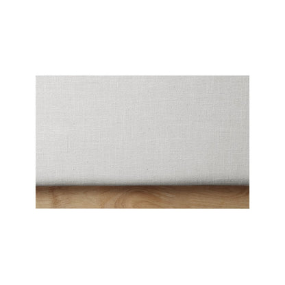 Logan Cream Linen Textured Fabric Queen Bed