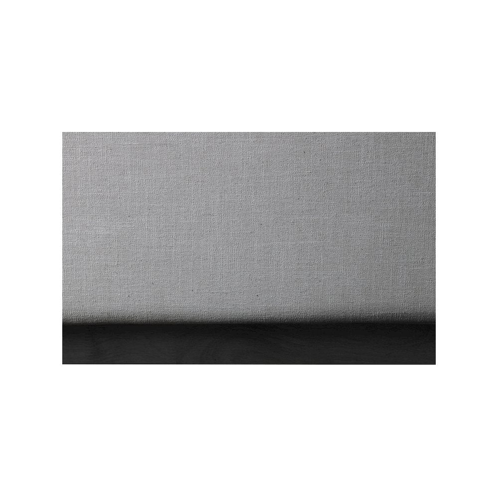 Logan Grey Linen Textured Fabric Queen Bed