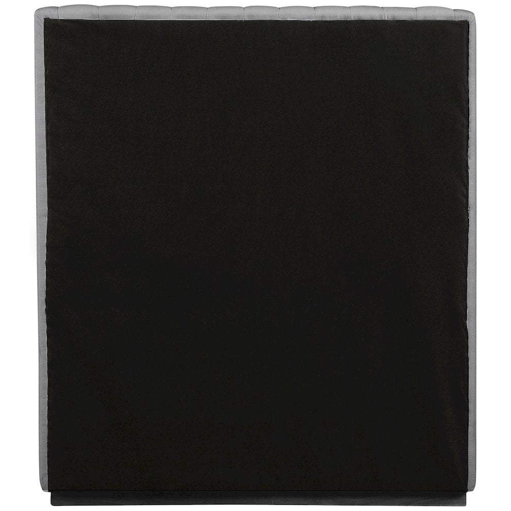 Logan Grey Linen Textured Fabric Twin Bed