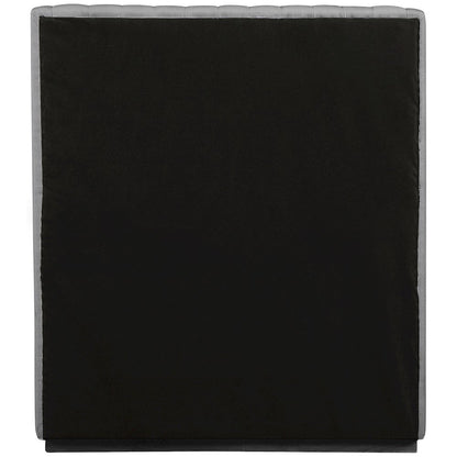 Logan Grey Linen Textured Fabric Twin Bed
