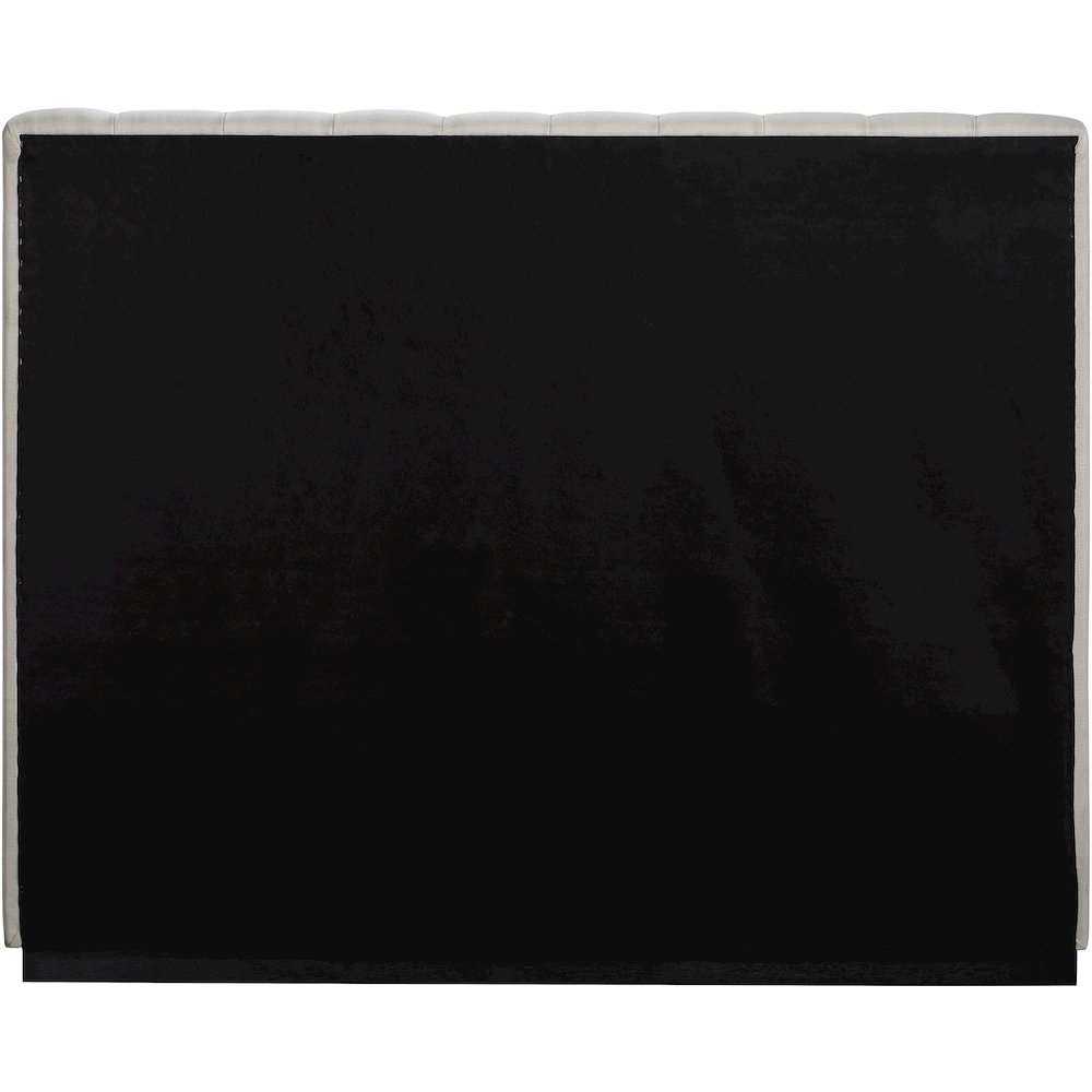 Lucia Beige Linen Textured Fabric Queen Bed